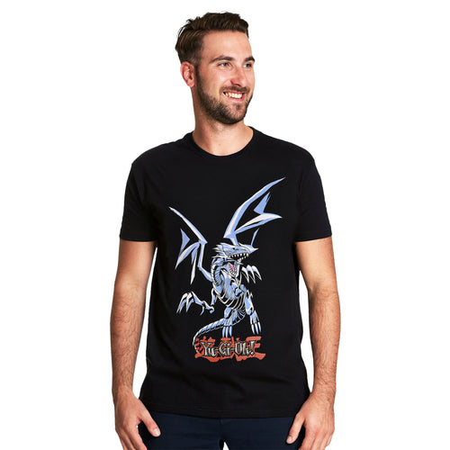 Zdjęcie produktu Yu-Gi-Oh! - Czarny T-shirt z Blue-Eyes White Dragon