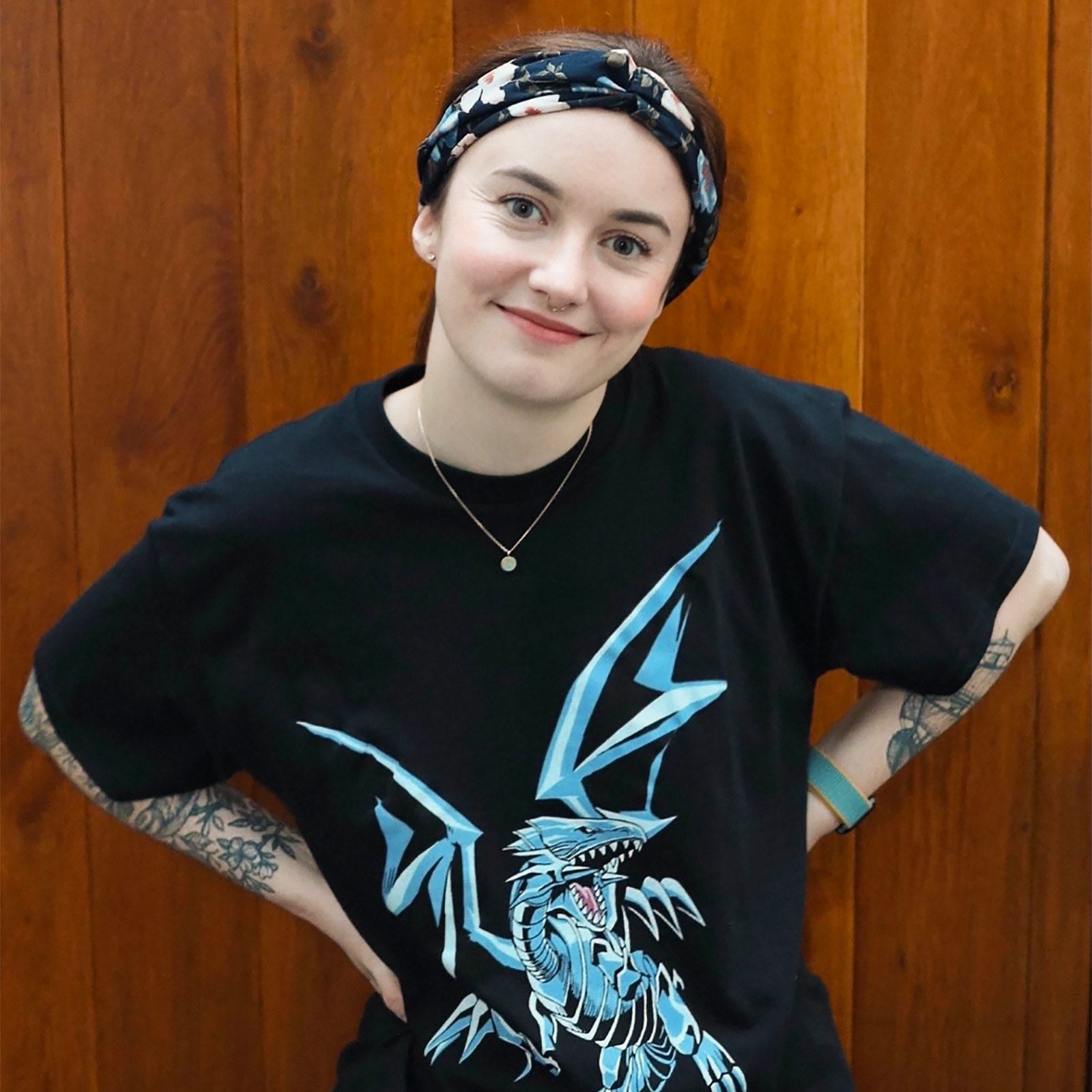 Zdjęcie produktu Yu-Gi-Oh! - Czarny T-shirt z Blue-Eyes White Dragon
