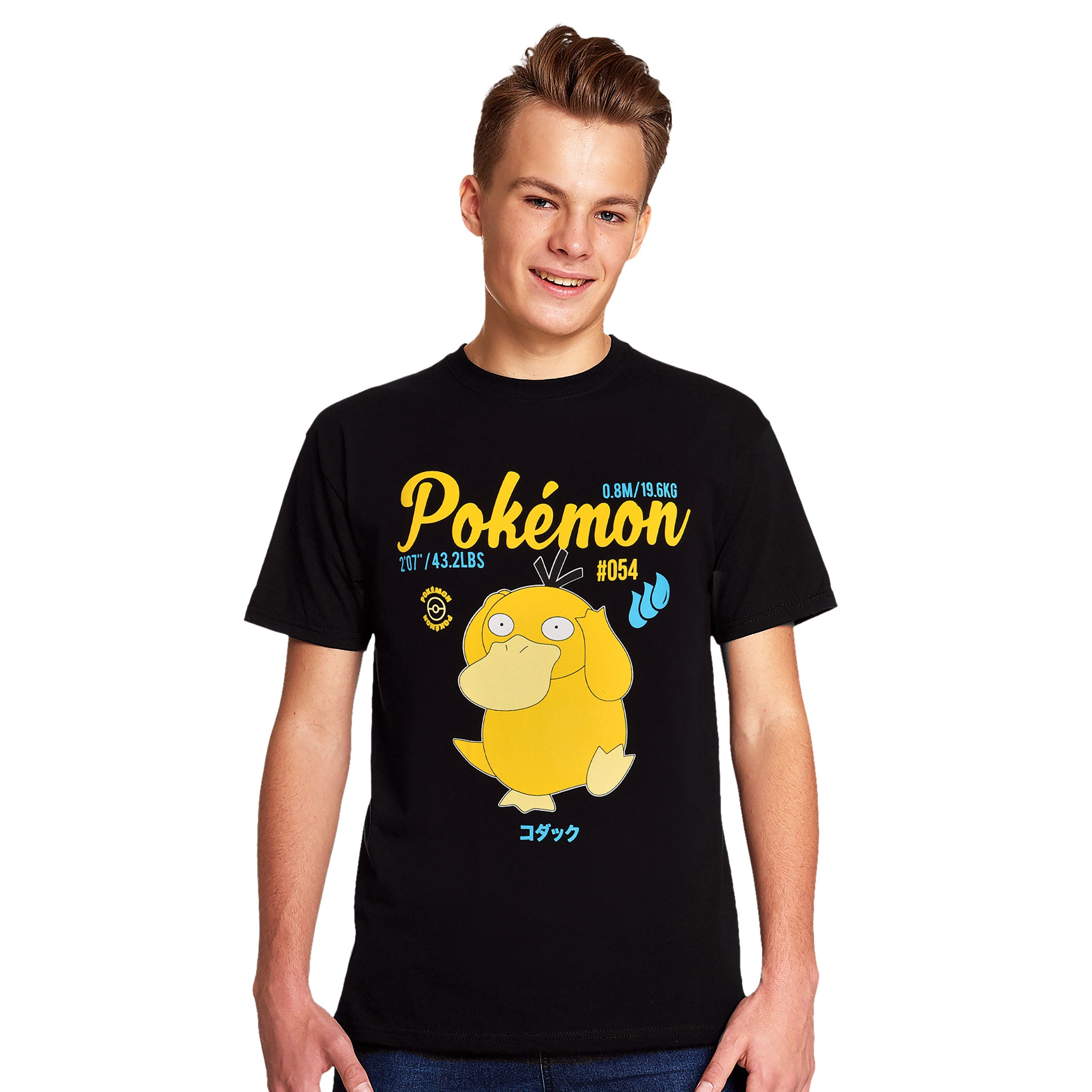 Zdjęcie produktu Pokemon - Czarny T-Shirt z Psyduckiem