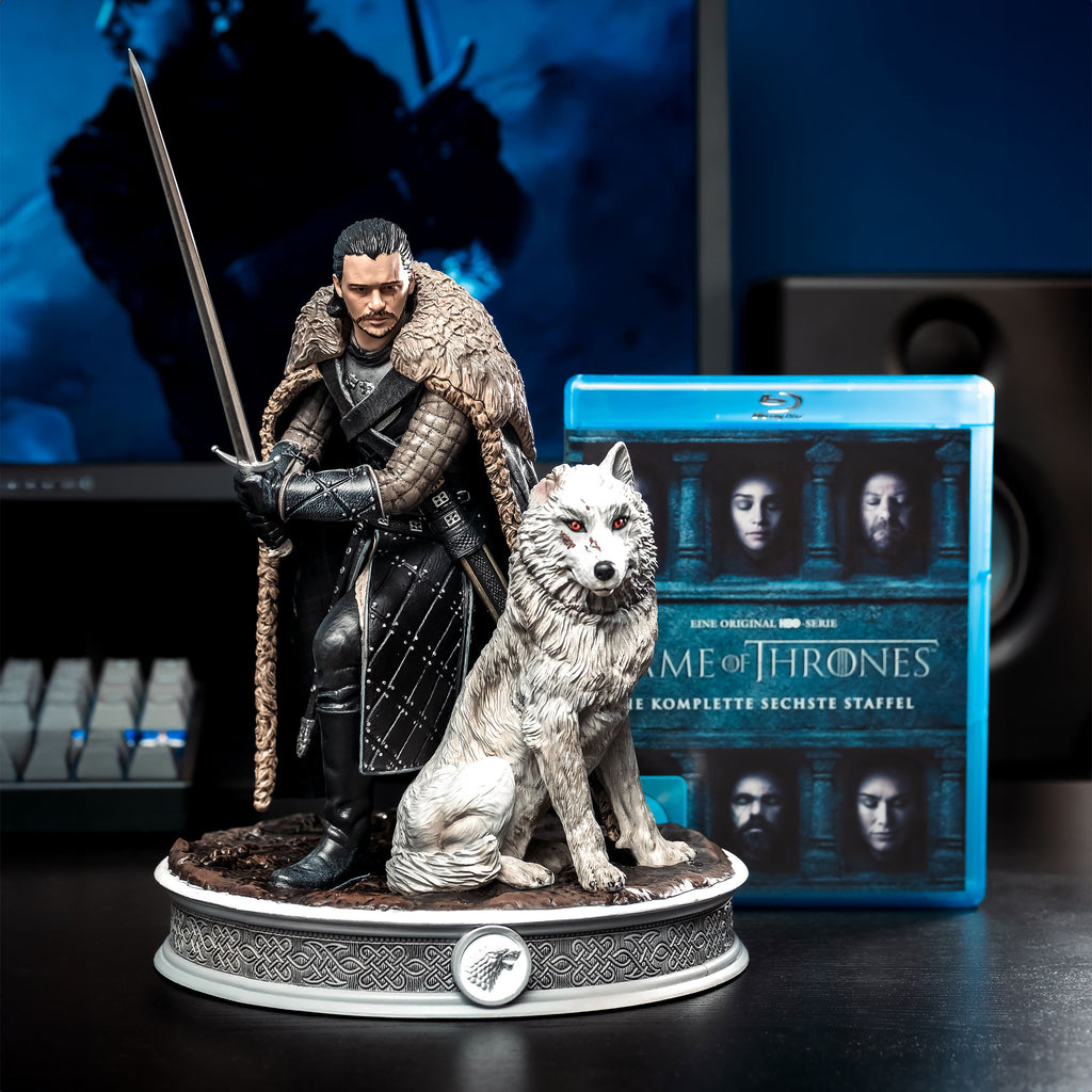 Zdjęcie produktu Gra o Tron - Jon Snow z wilkorem Diorama