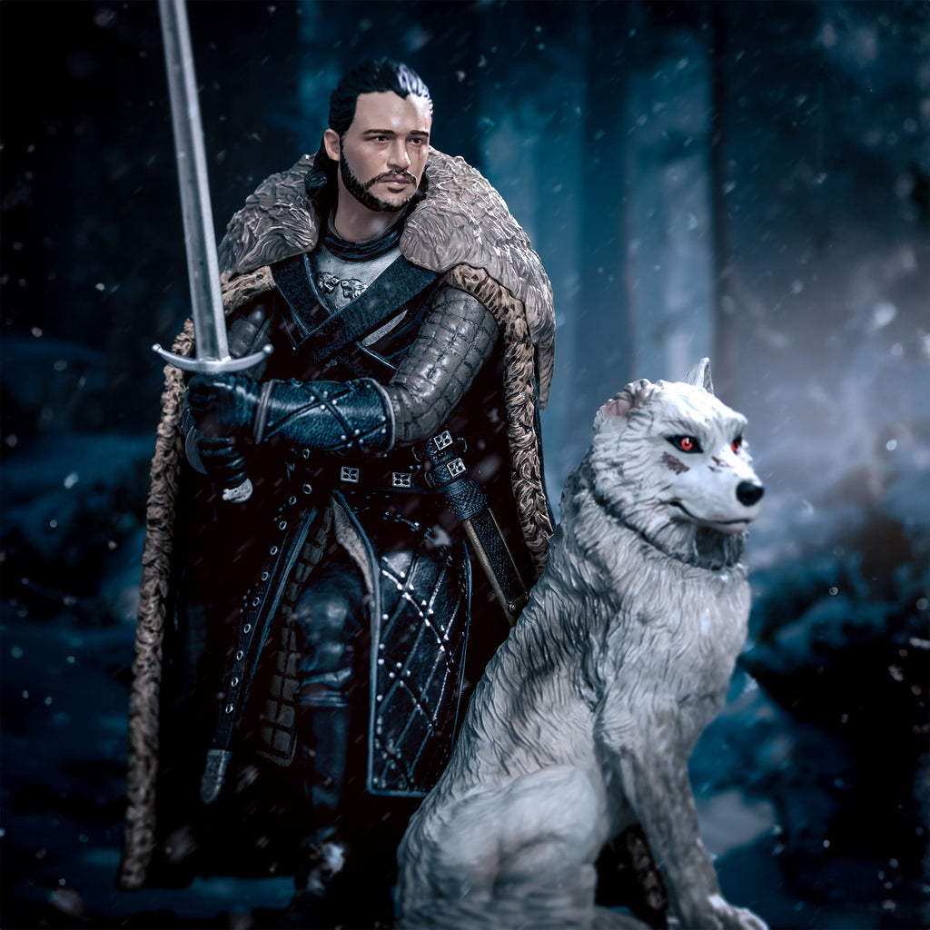Zdjęcie produktu Gra o Tron - Jon Snow z wilkorem Diorama