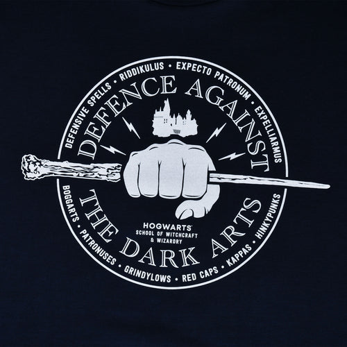 Zdjęcie produktu Koszulka Obrona przed Czarną Magią niebieska - Harry Potter