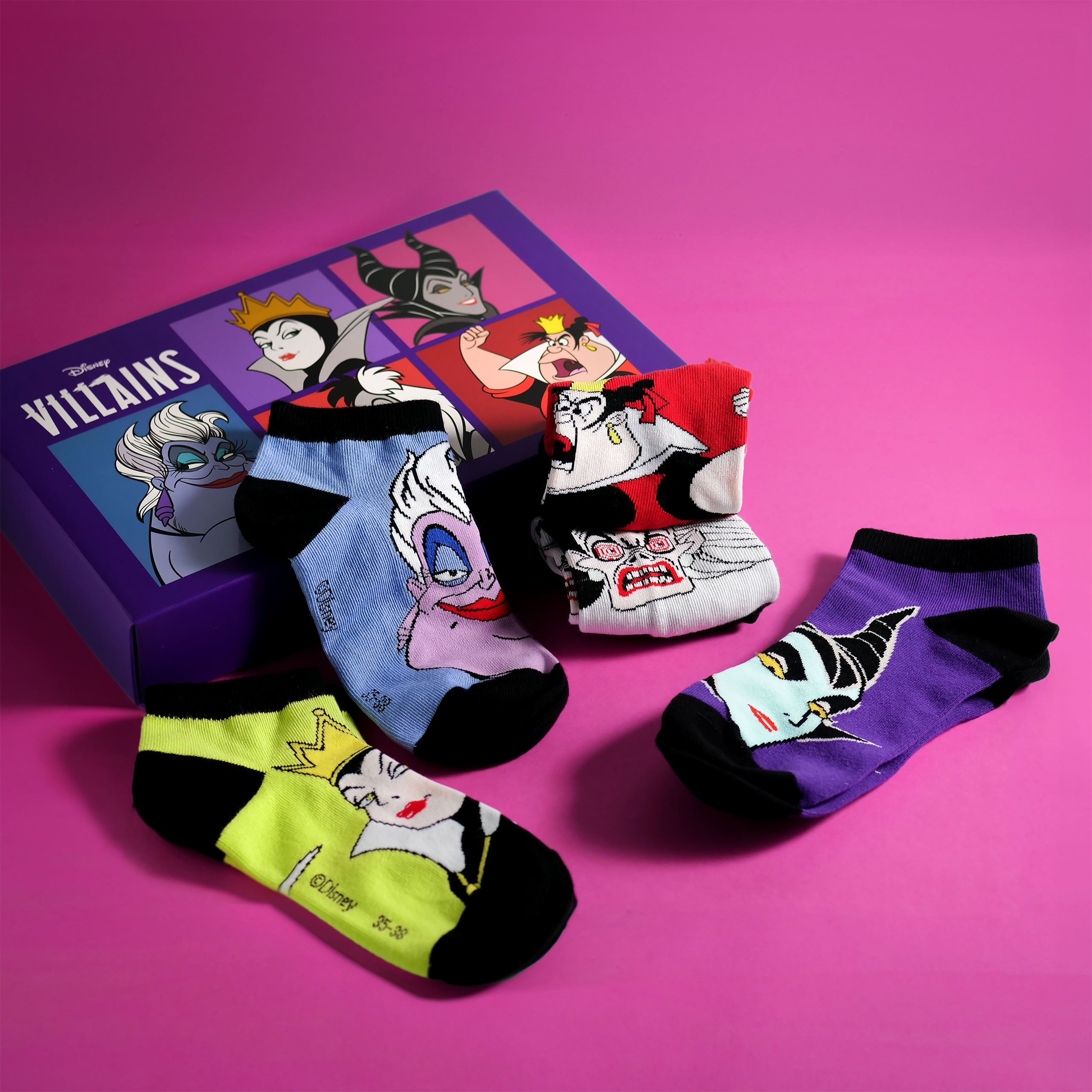 Zdjęcie produktu Disney - Villains Bad Girls Sneaker Skarpetki Zestaw 5 Par