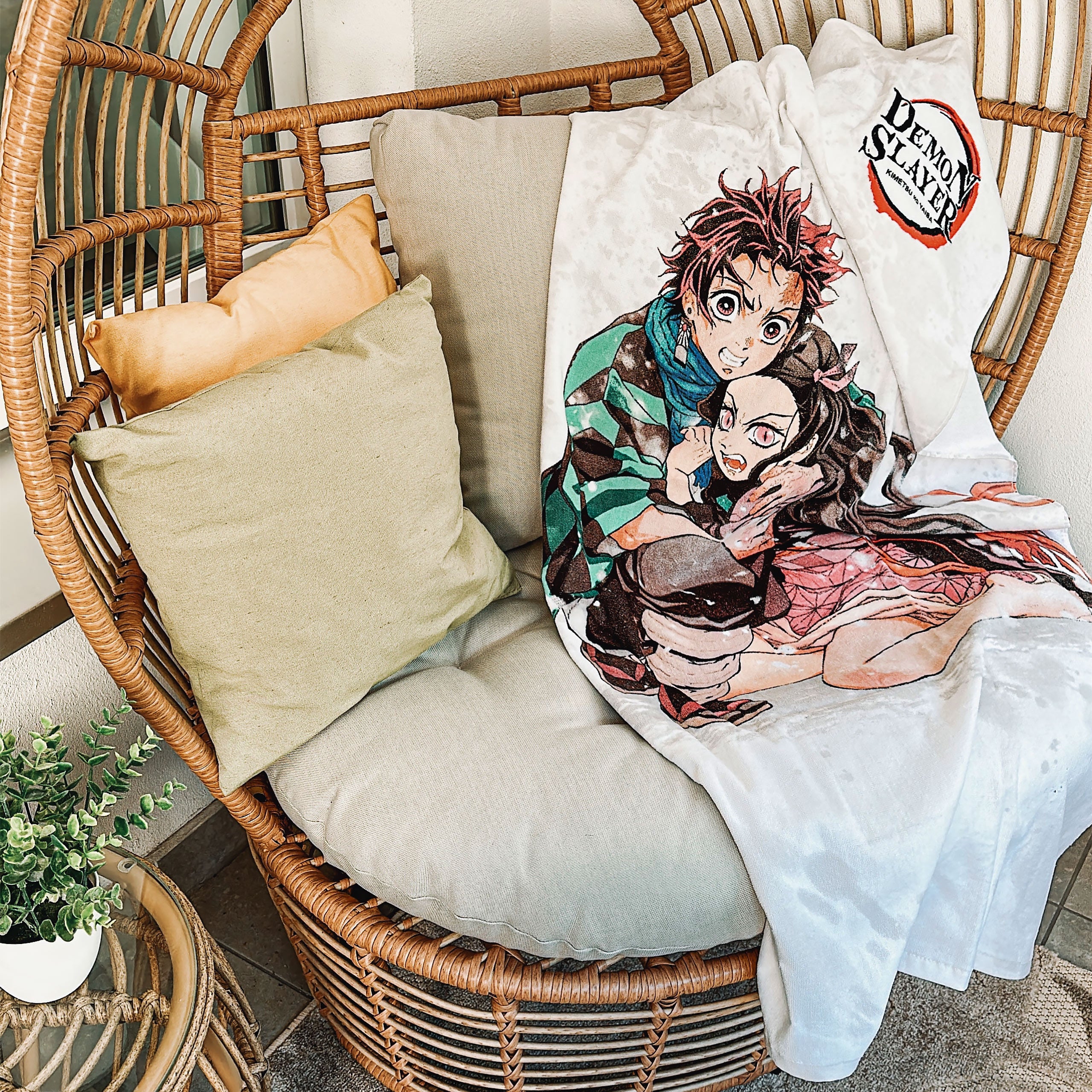Zdjęcie produktu Demon Slayer - Ręcznik kąpielowy Nezuko i Tanjiro Kamado