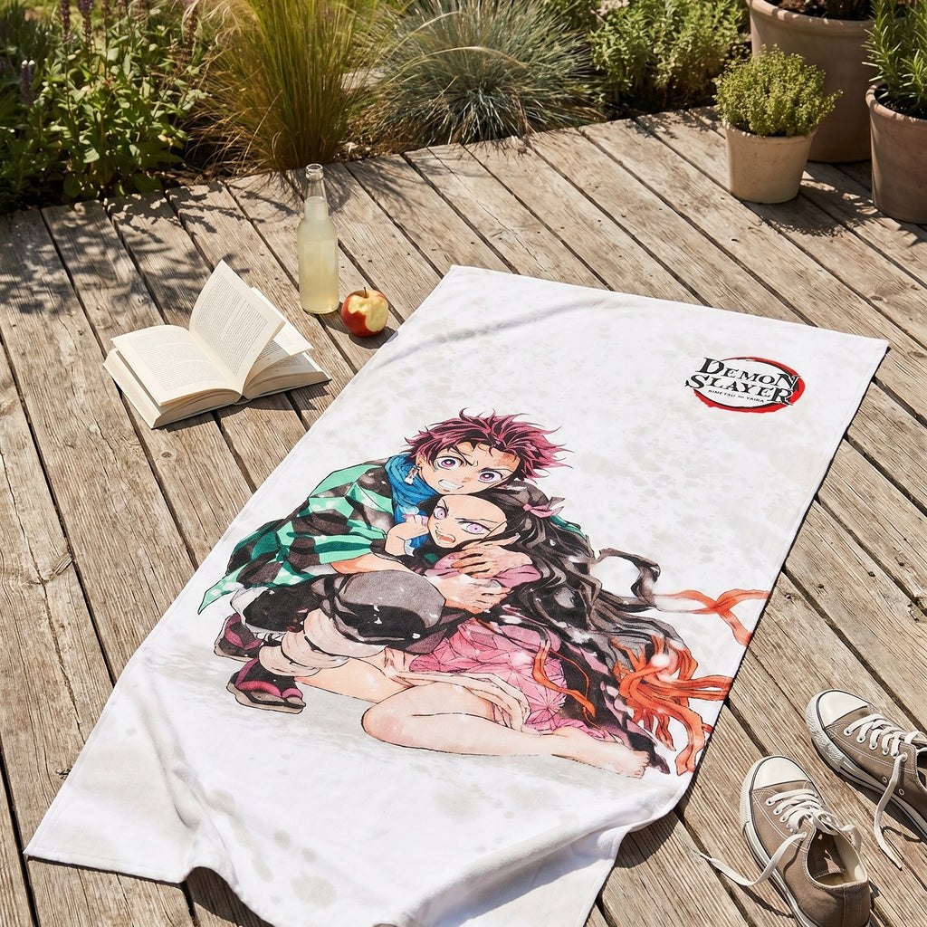 Zdjęcie produktu Demon Slayer - Ręcznik kąpielowy Nezuko i Tanjiro Kamado