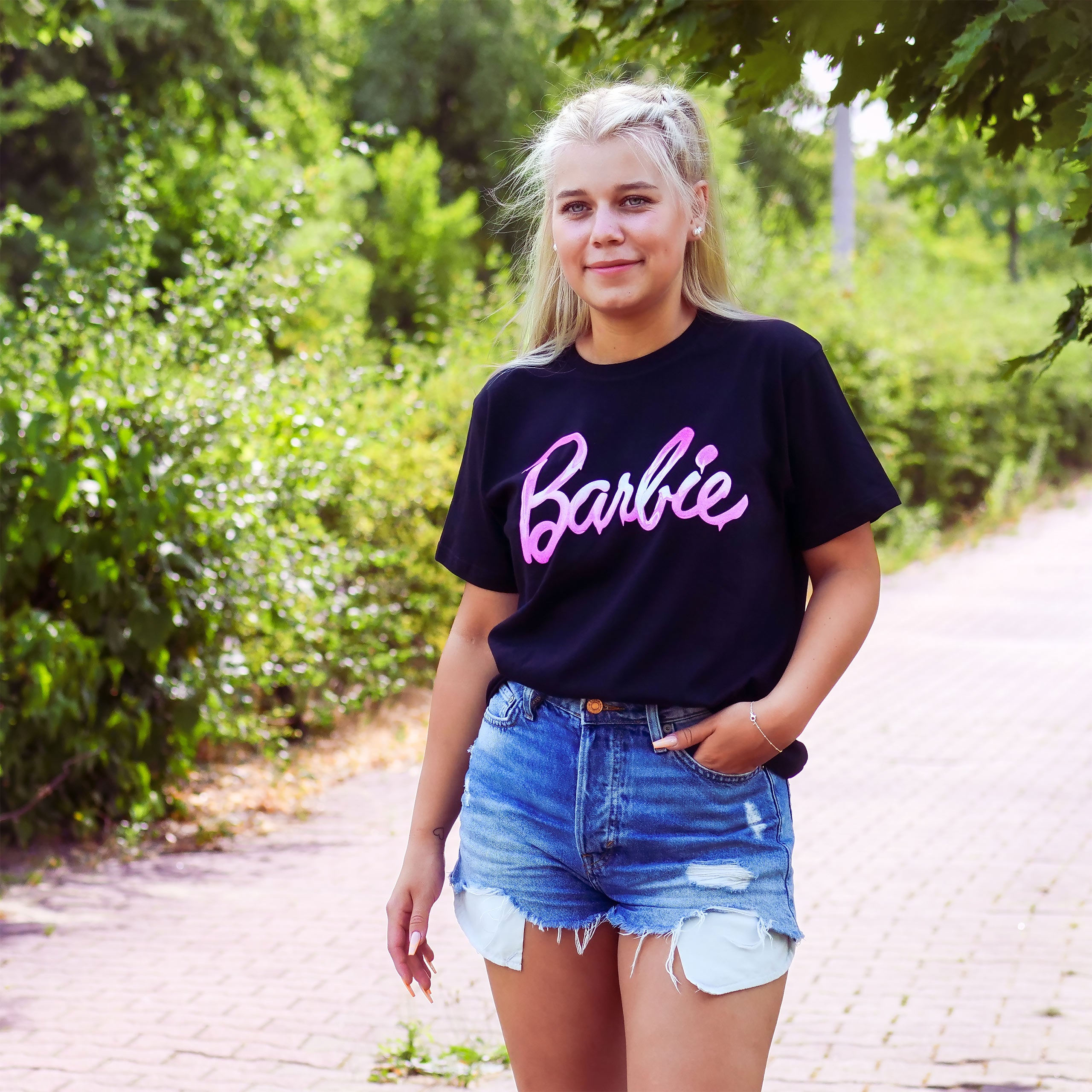 Zdjęcie produktu Barbie - Melted Logo T-Shirt czarne