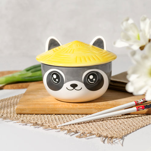 Zdjęcie produktu Miska Szop Kawaii z pokrywką dla fanów anime