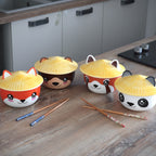 Zdjęcie produktu Miska Otter Kawaii z pokrywką dla fanów anime