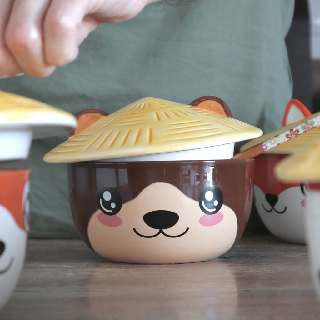 Zdjęcie produktu Miska Otter Kawaii z pokrywką dla fanów anime