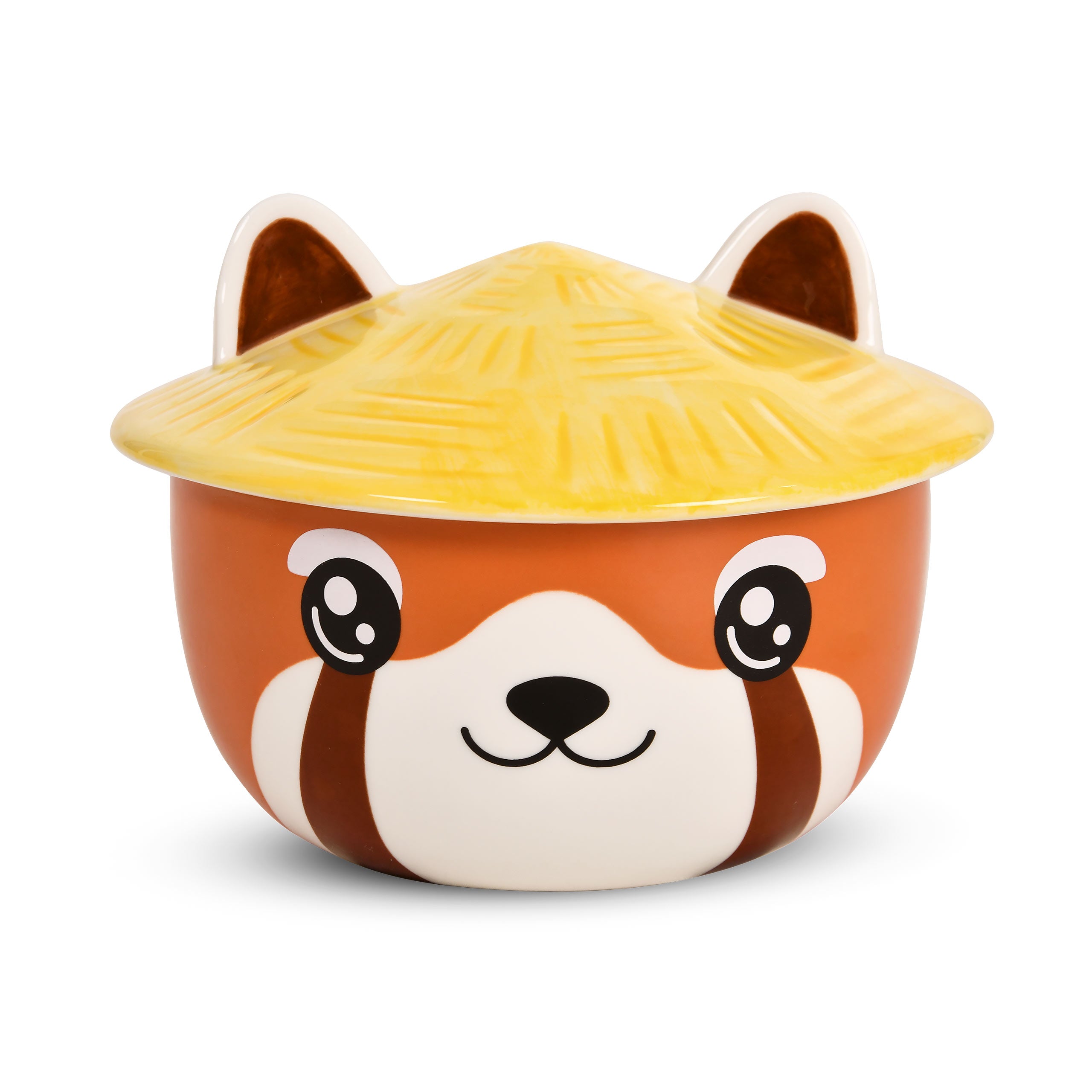 Zdjęcie produktu Czerwona Panda Kawaii miska z pokrywką dla fanów anime