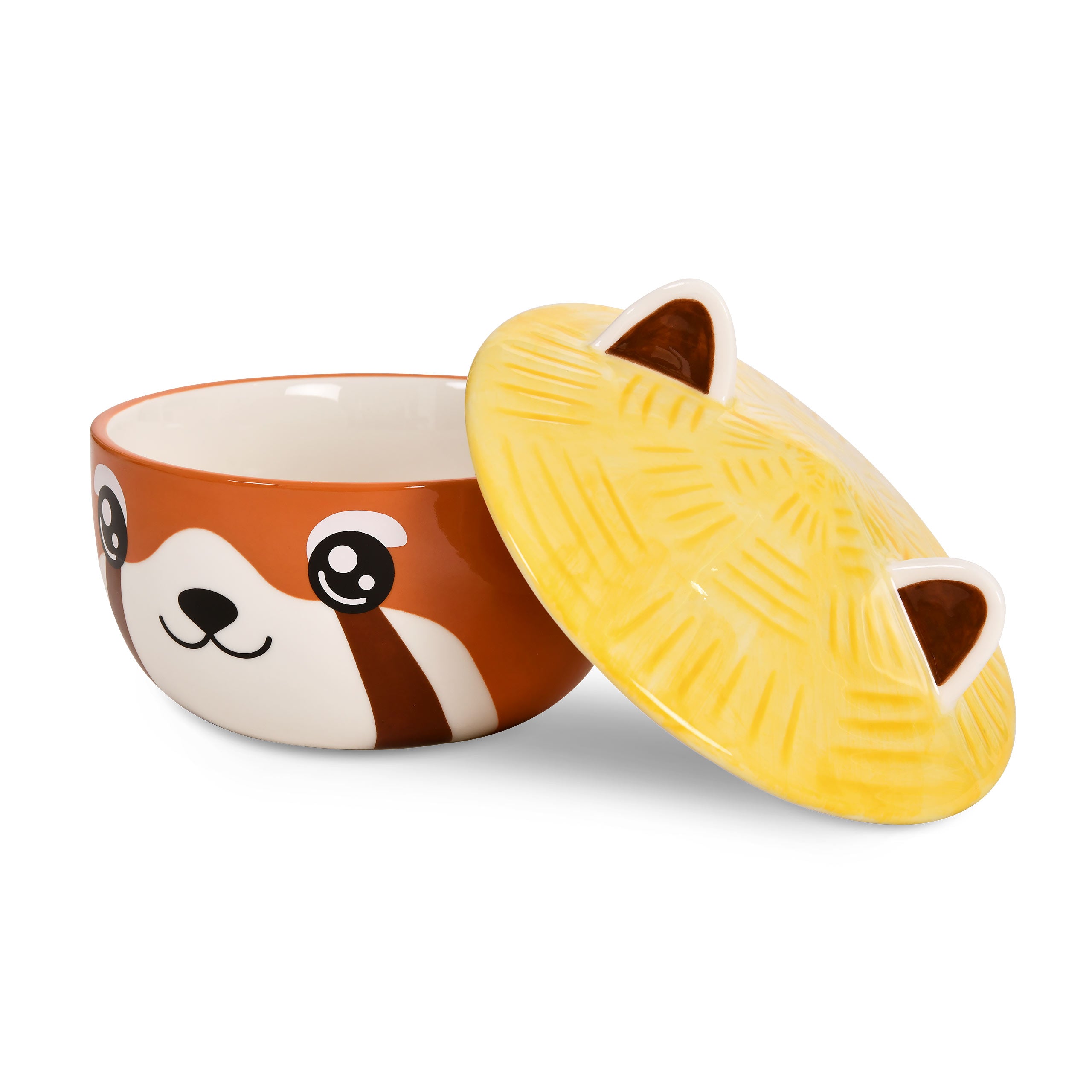 Zdjęcie produktu Czerwona Panda Kawaii miska z pokrywką dla fanów anime