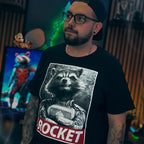 Zdjęcie produktu Rocket Raccoon Koszulka czarna - Marvel