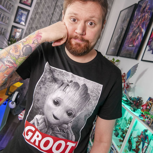 Zdjęcie produktu Czarna koszulka Baby Groot - Marvel