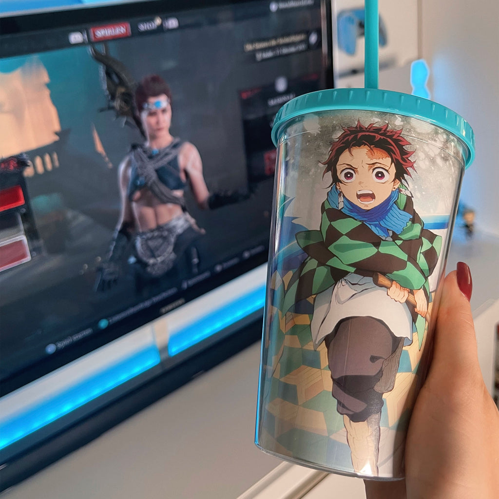 Zdjęcie produktu Demon Slayer - Kubek Tanjiro Kamado z rurką