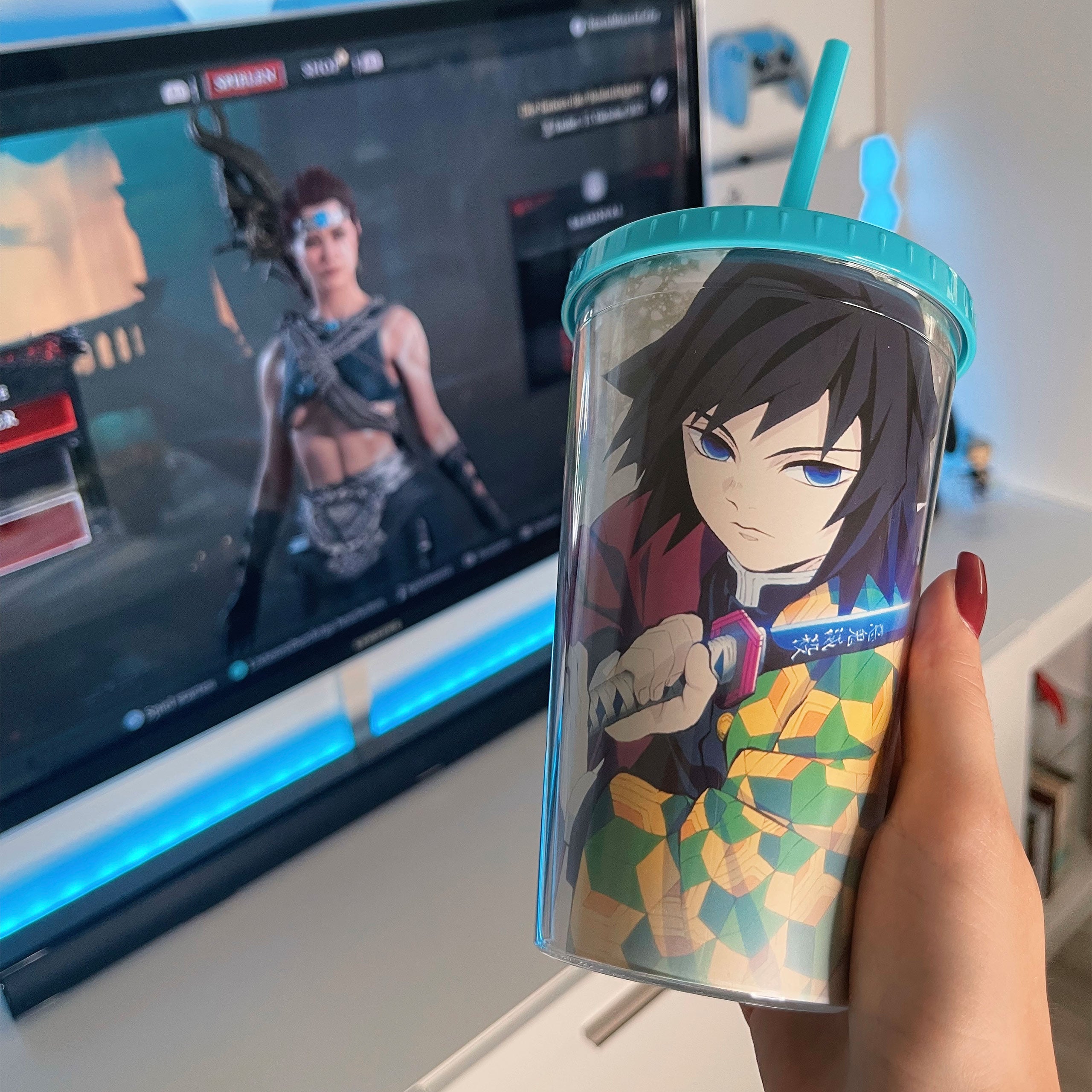 Zdjęcie produktu Demon Slayer - Kubek Tanjiro Kamado z rurką
