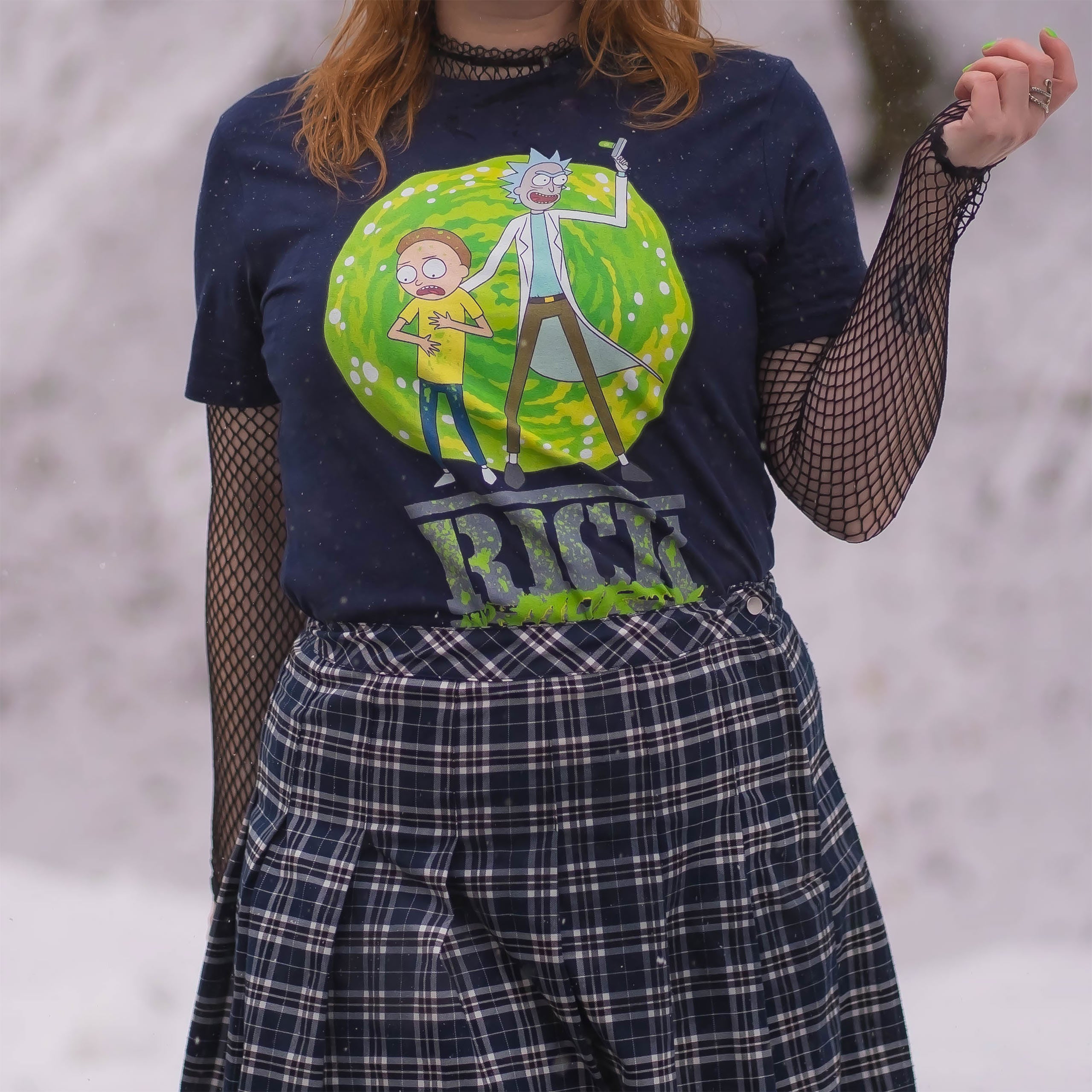 Zdjęcie produktu Rick and Morty - Portal T-Shirt niebieski