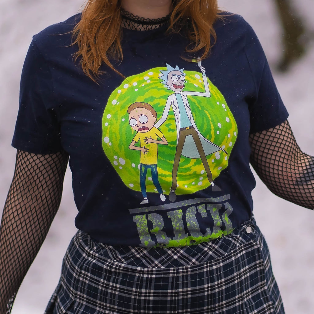 Zdjęcie produktu Rick and Morty - Portal T-Shirt niebieski