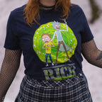 Zdjęcie produktu Rick and Morty - Portal T-Shirt niebieski