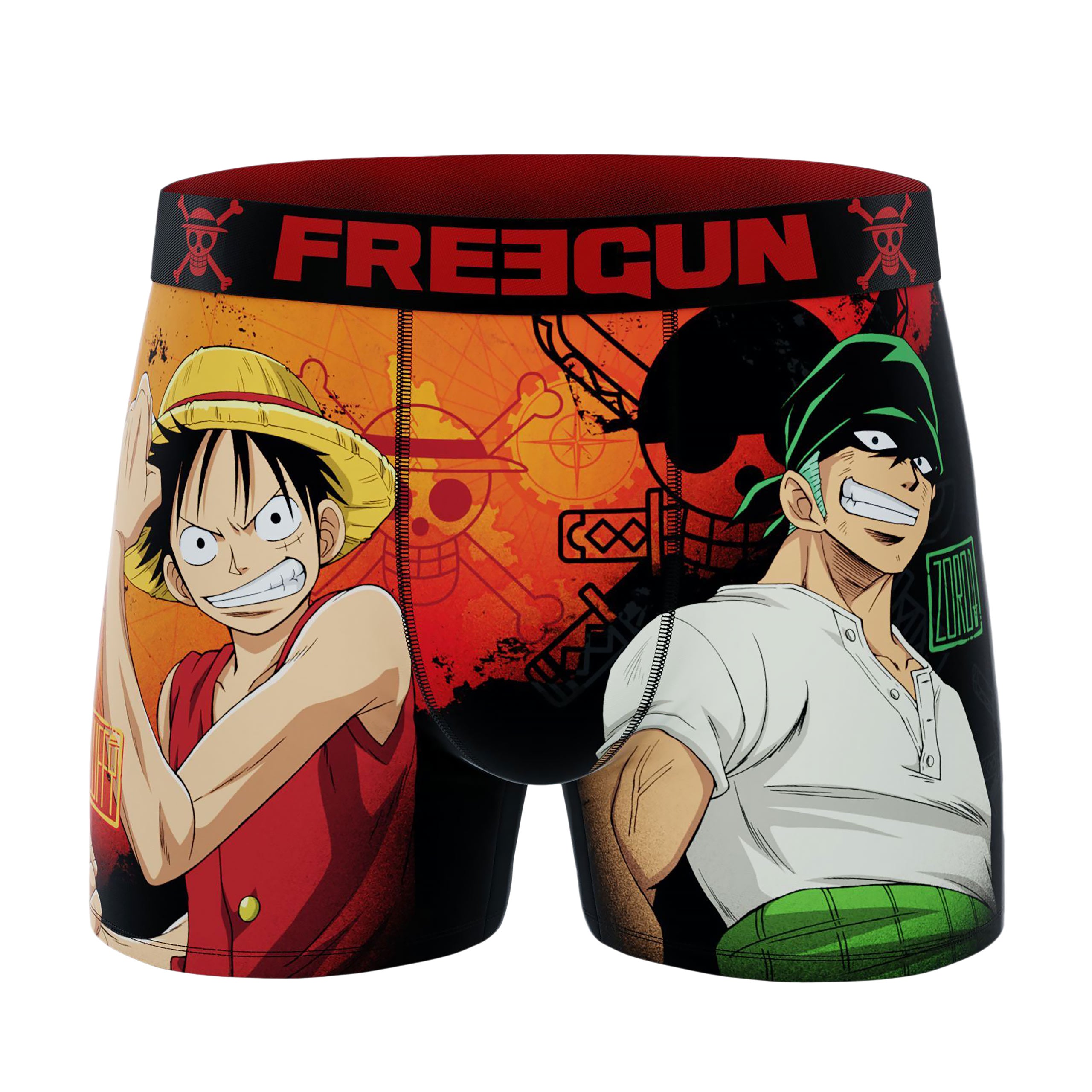 Zdjęcie produktu One Piece - Luffy i Roronoa Zoro Freegun Bokserki