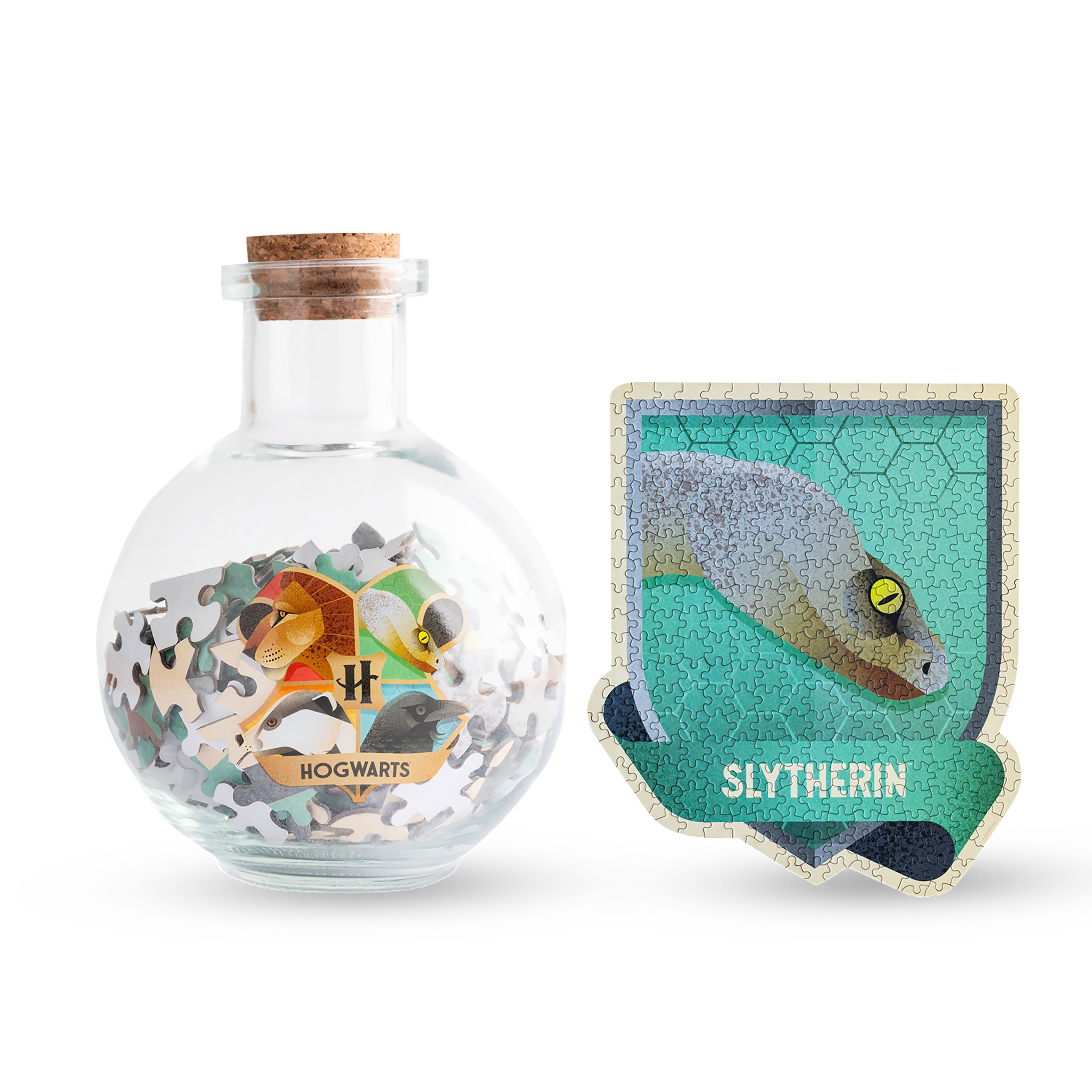 Zdjęcie produktu Puzzle Slytherin z godłem w butelce po eliksirze - Harry Potter