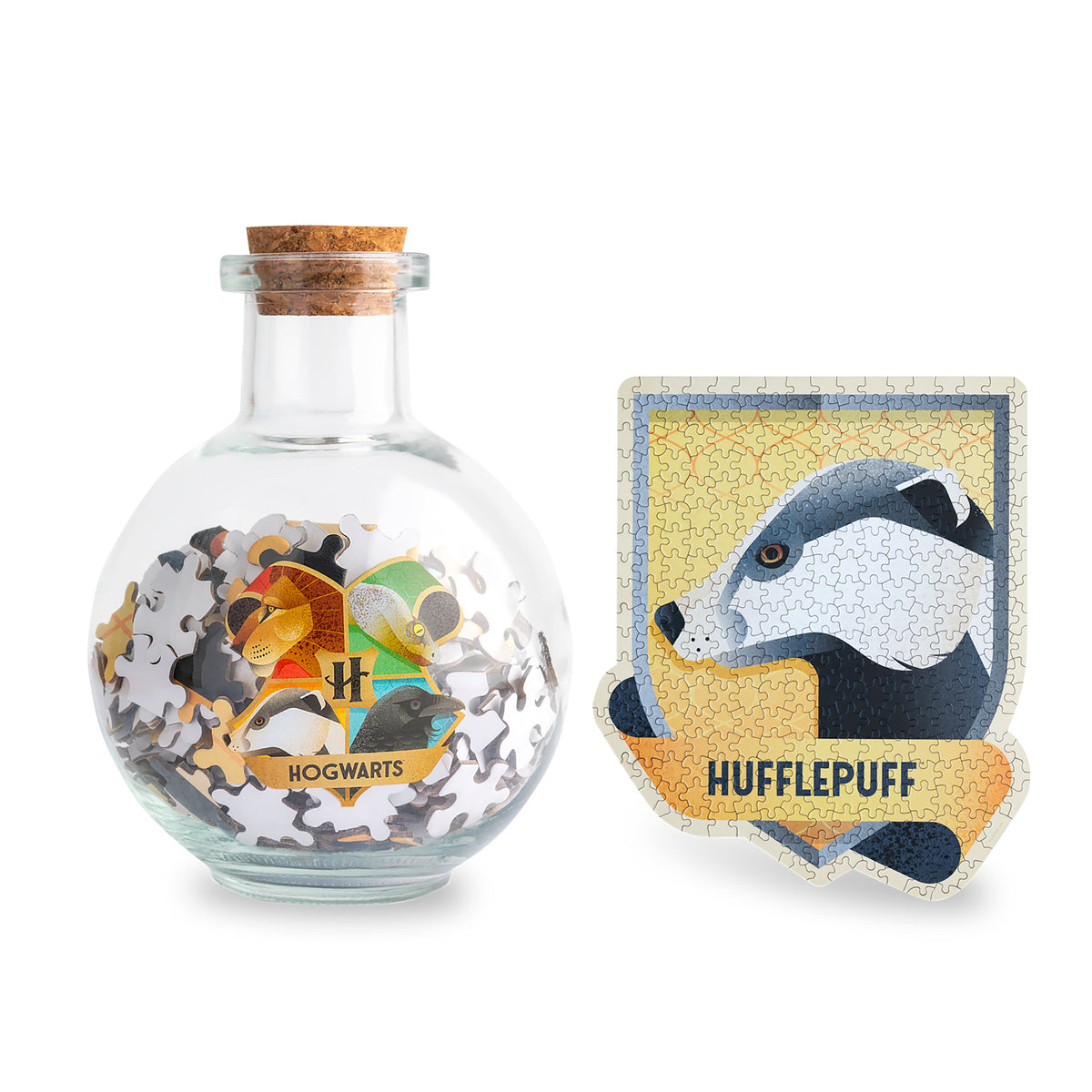 Zdjęcie produktu Puzzle Hufflepuff Herb w Butelce Eliksiru - Harry Potter