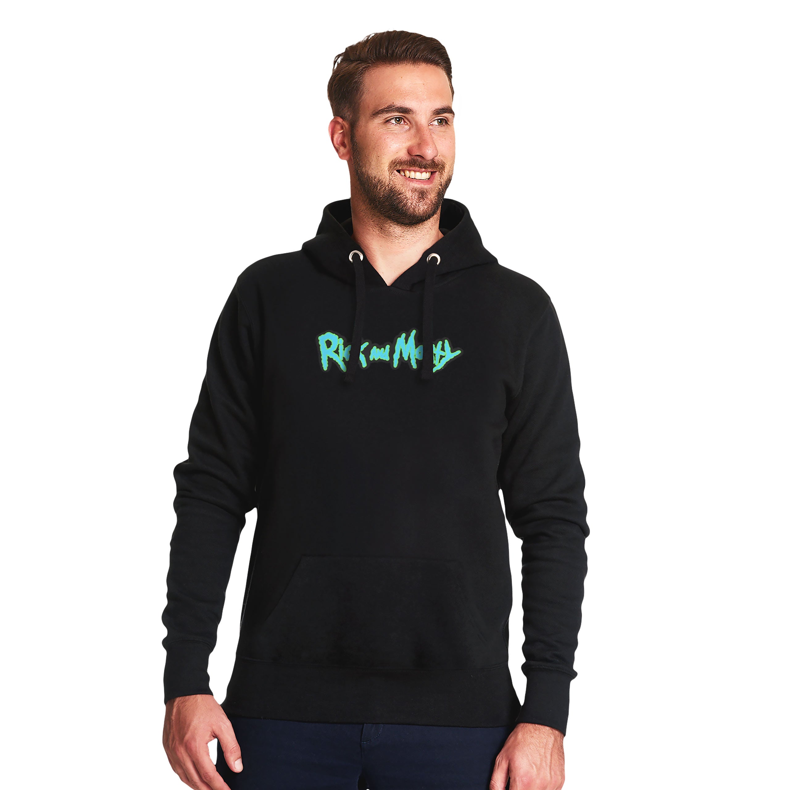 Zdjęcie produktu Rick and Morty - Portal Boyz Glow in the Dark Hoodie czarny