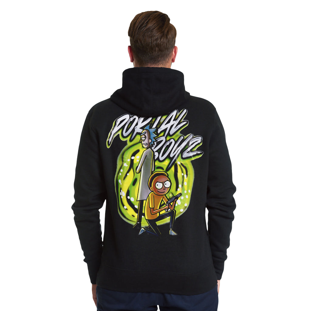 Zdjęcie produktu Rick and Morty - Portal Boyz Glow in the Dark Hoodie czarny
