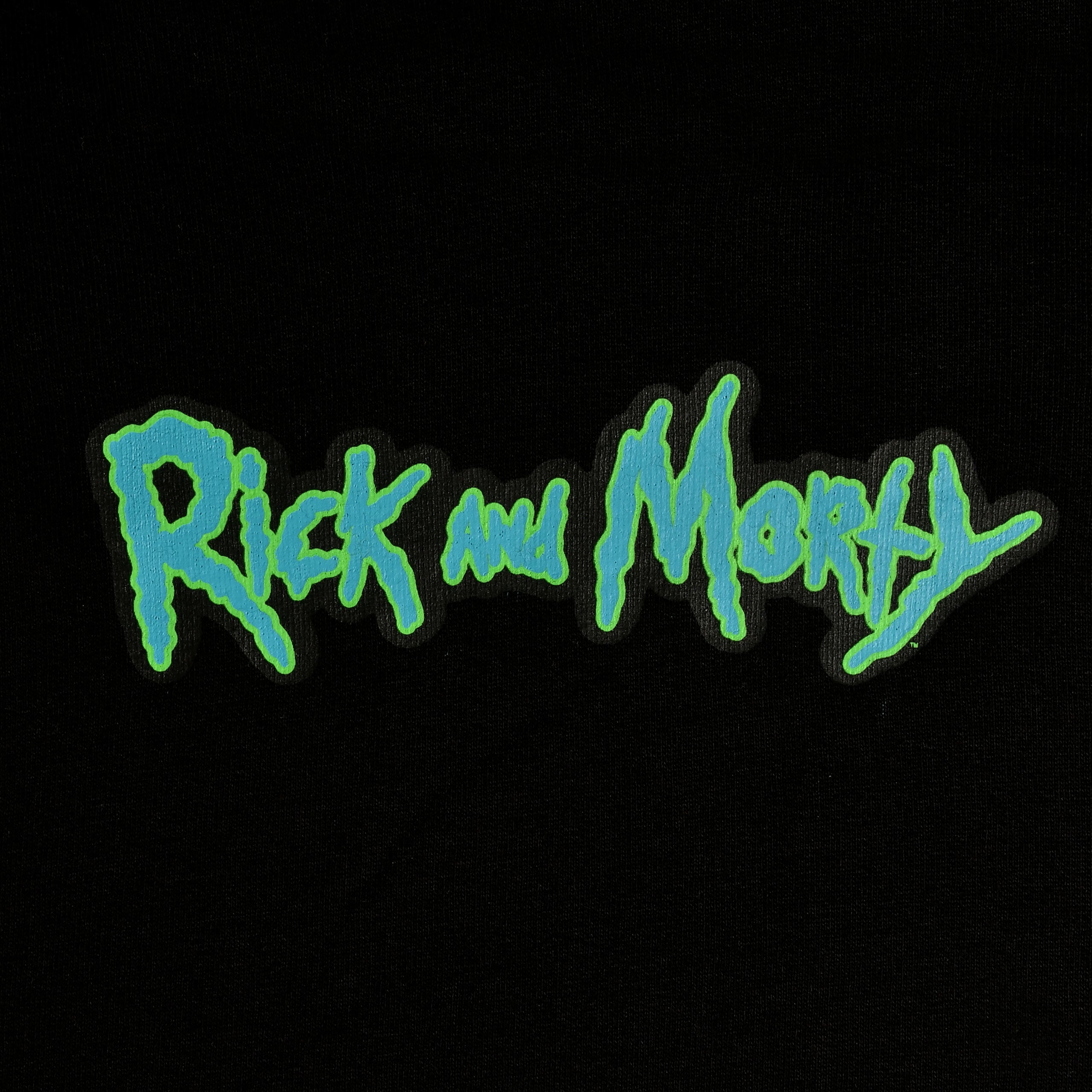 Zdjęcie produktu Rick and Morty - Portal Boyz Glow in the Dark Hoodie czarny