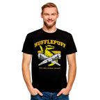 Zdjęcie produktu Hufflepuff Quidditch College T-Shirt czarne - Harry Potter