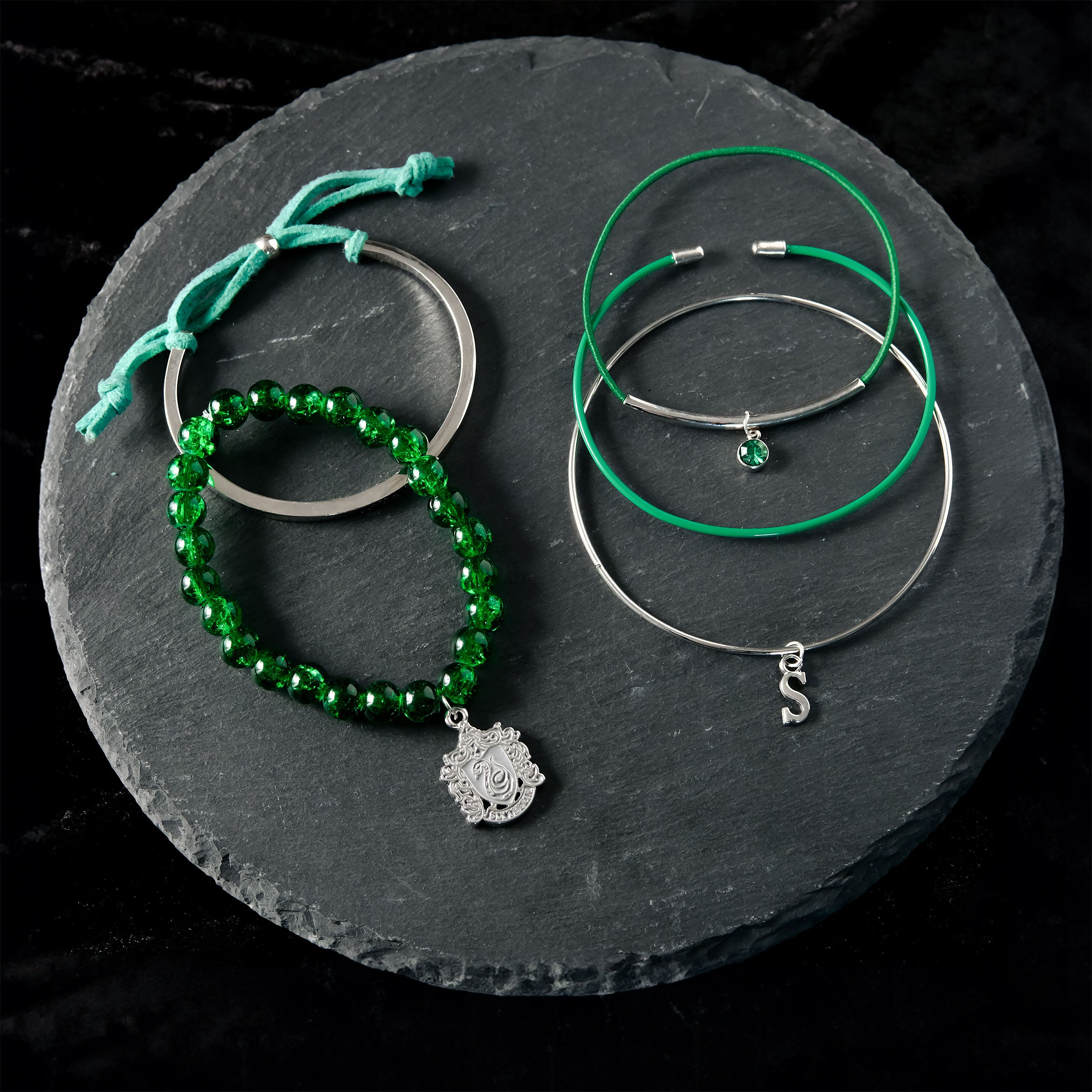 Zdjęcie produktu Harry Potter - Bransoletki Slytherin Zestaw 5 sztuk