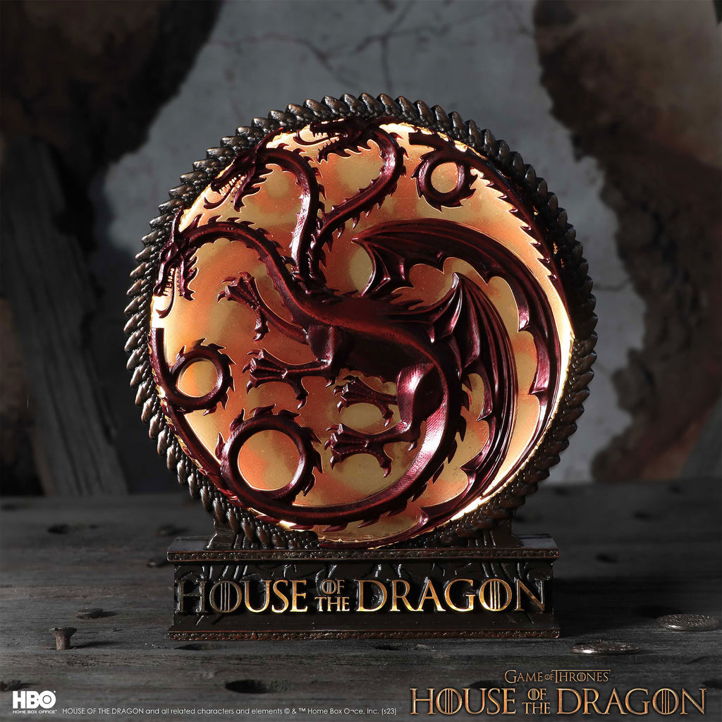Zdjęcie produktu Deluxe lampa stołowa z herbem Targaryen - House of the Dragon