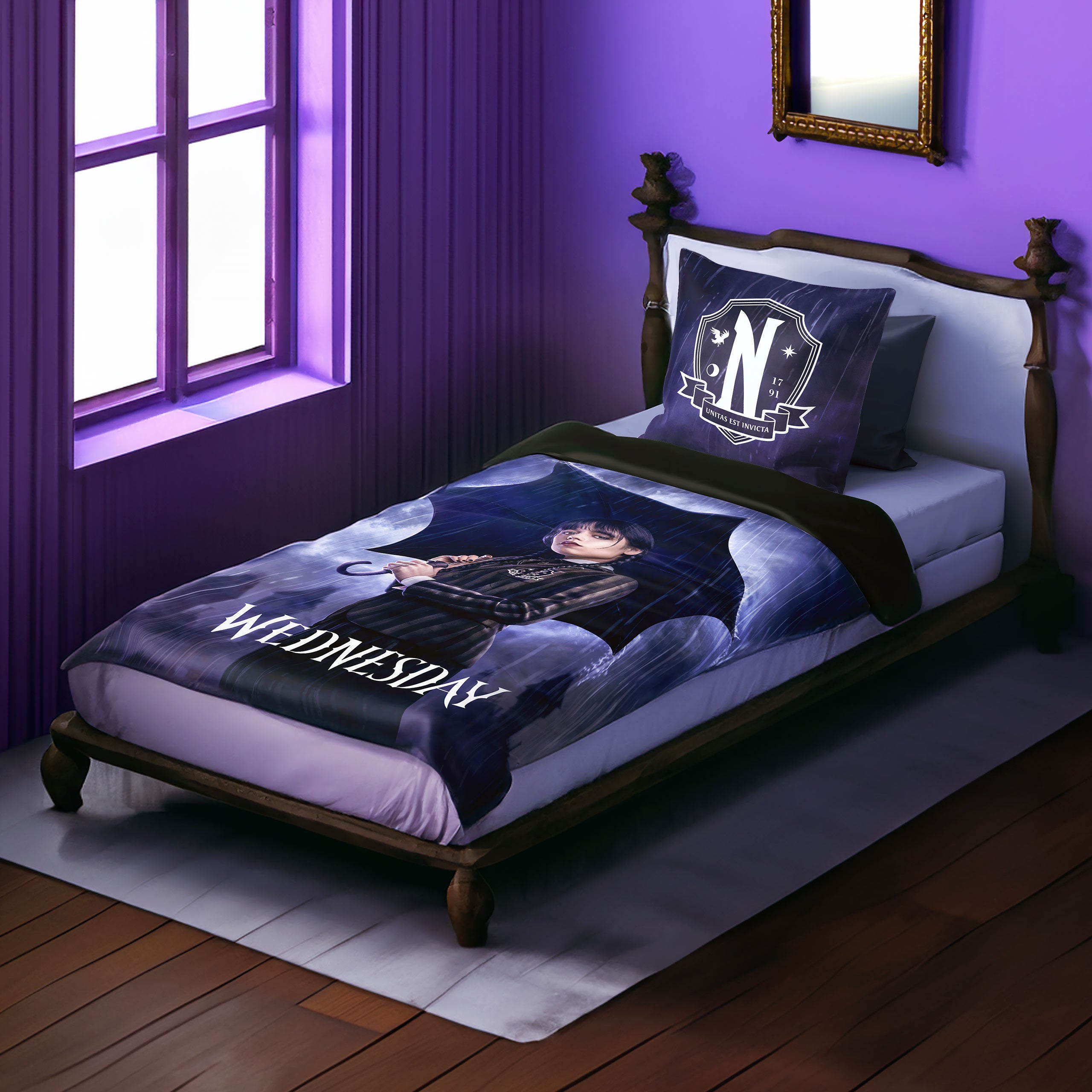 Zdjęcie produktu Wednesday - Pościel Nevermore Academy