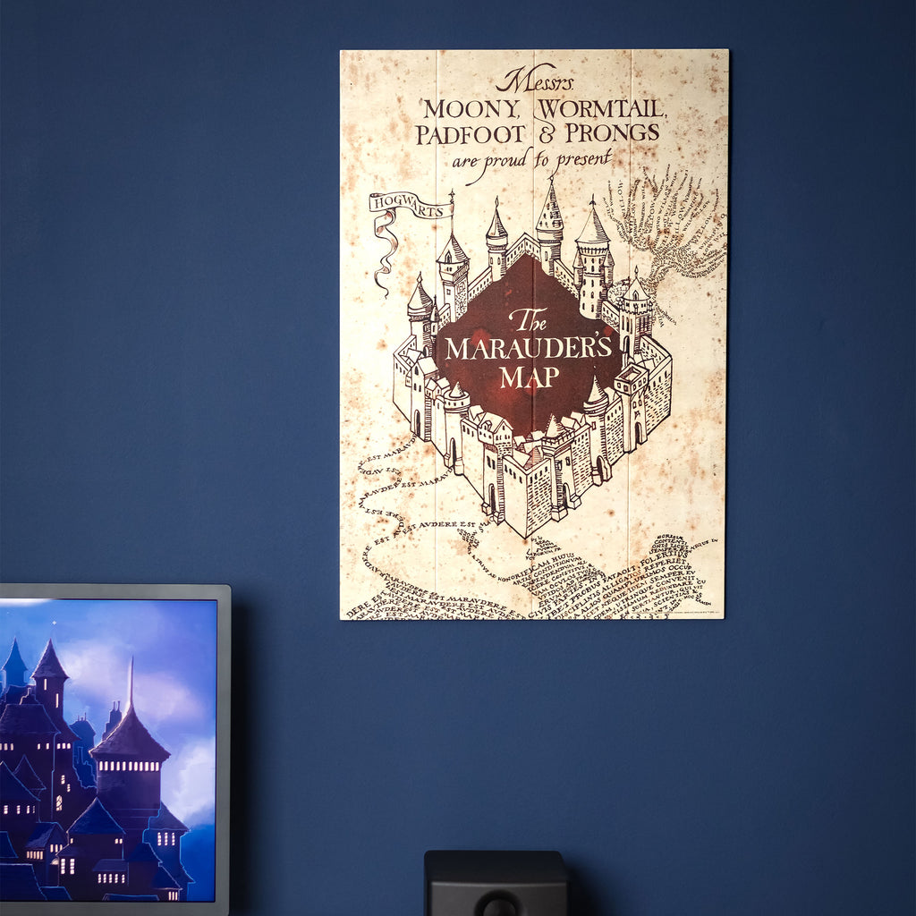 Zdjęcie produktu Harry Potter - Mapa Huncwotów Obraz na Drewnie