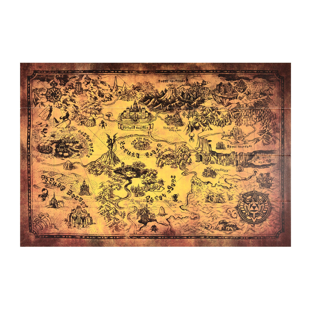 Zdjęcie produktu Zelda - Mapa Hyrule Obraz na Drewnie
