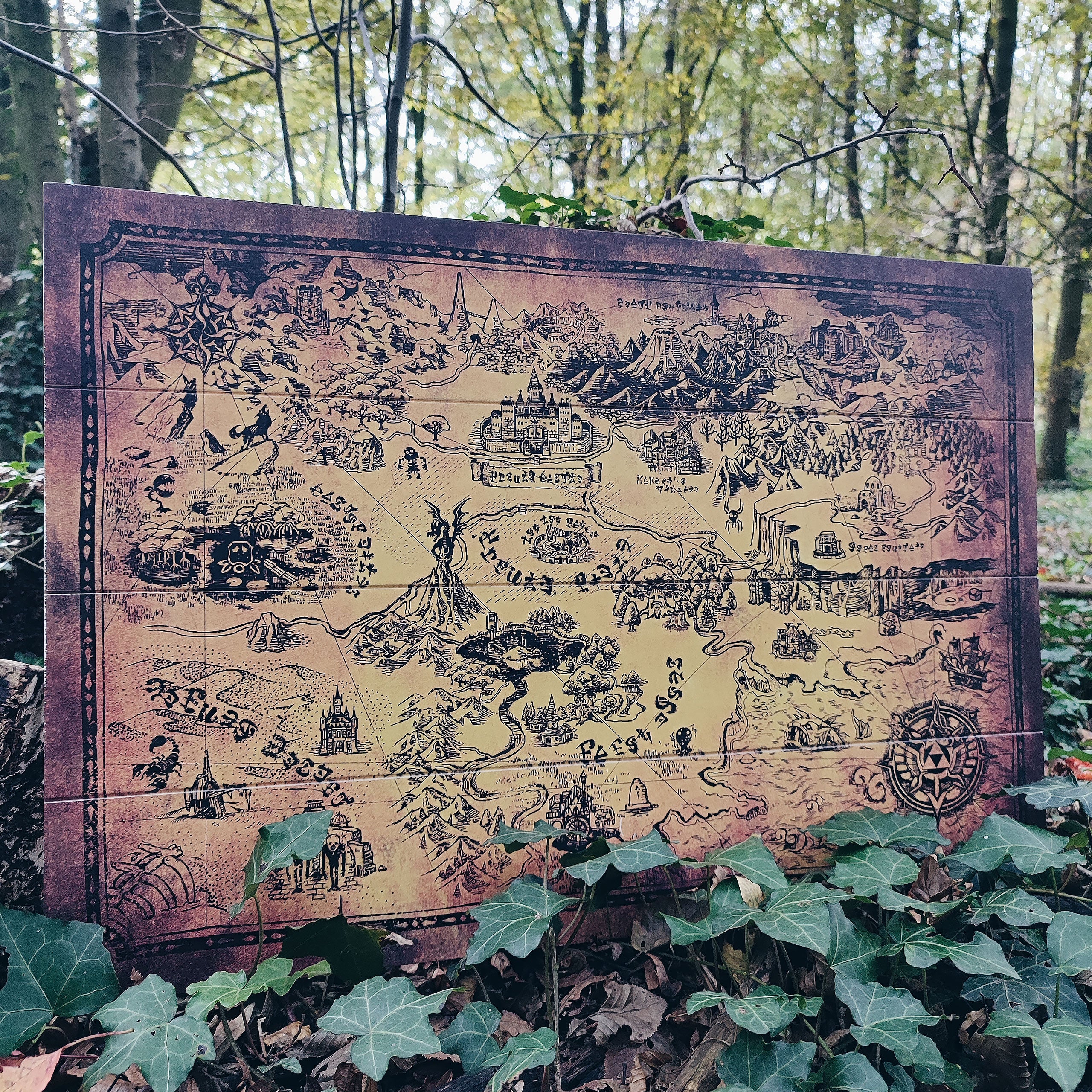 Zdjęcie produktu Zelda - Mapa Hyrule Obraz na Drewnie