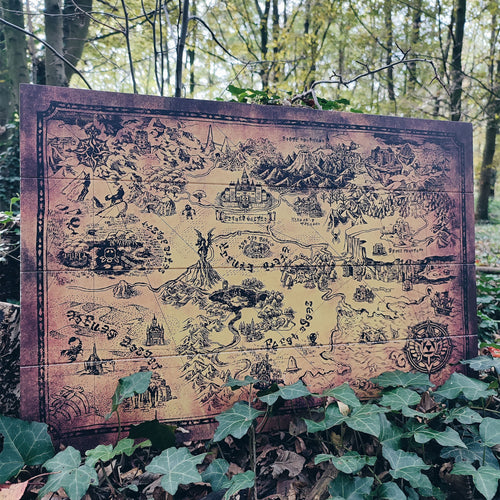 Zdjęcie produktu Zelda - Mapa Hyrule Obraz na Drewnie