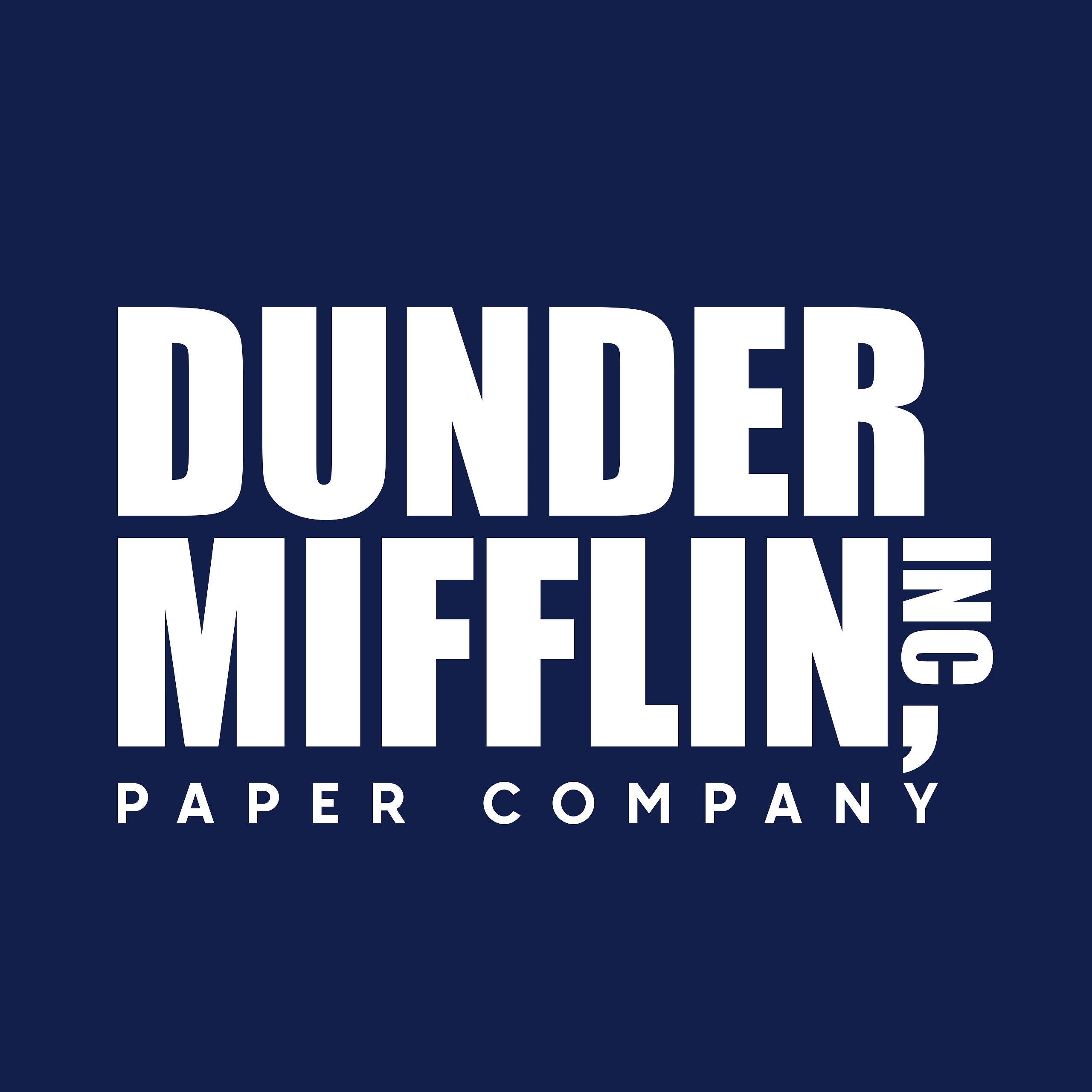 Zdjęcie produktu Koszulka z logo Paper Company dla fanów The Office niebieska