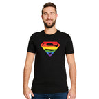 Zdjęcie produktu Superman - T-shirt z logo Pride, czarne