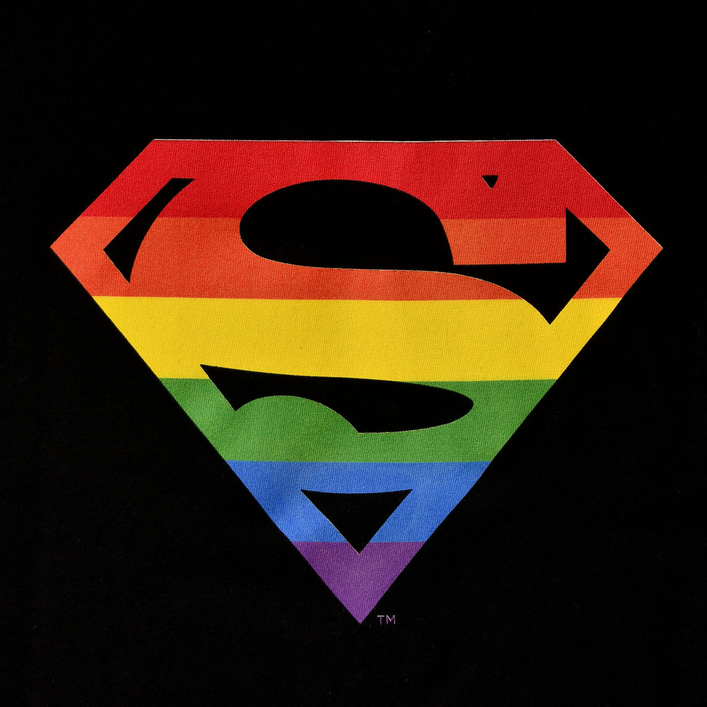 Zdjęcie produktu Superman - T-shirt z logo Pride, czarne