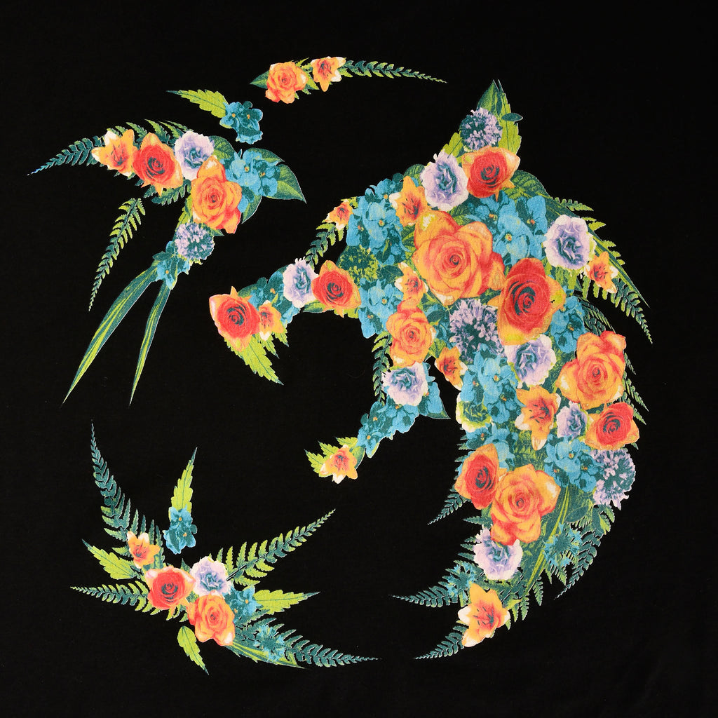 Zdjęcie produktu Wiedźmin - Koszulka Floral Wolf Medaillon czarna