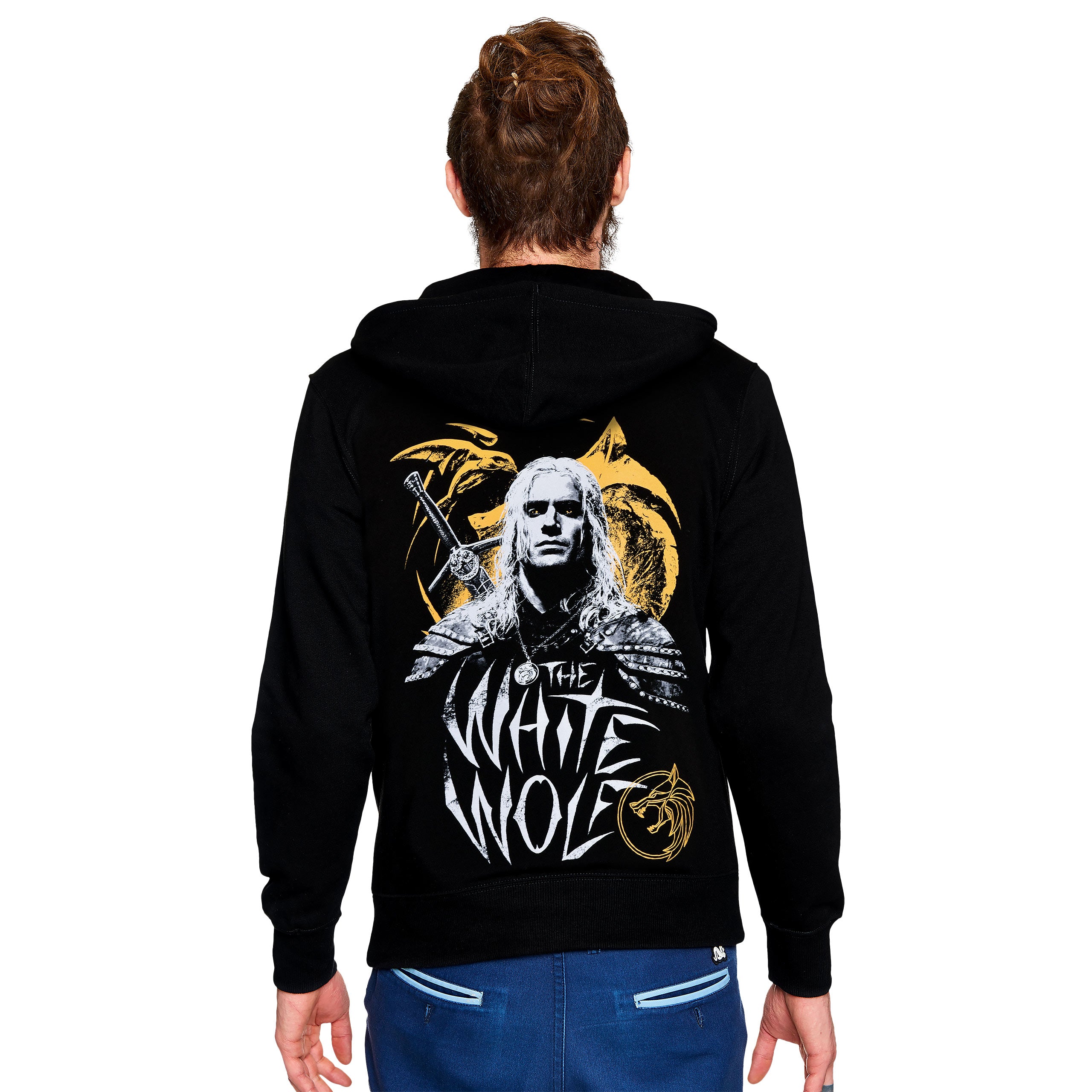 Zdjęcie produktu Wiedźmin - Geralt Biały Wilk Bluza z kapturem czarna