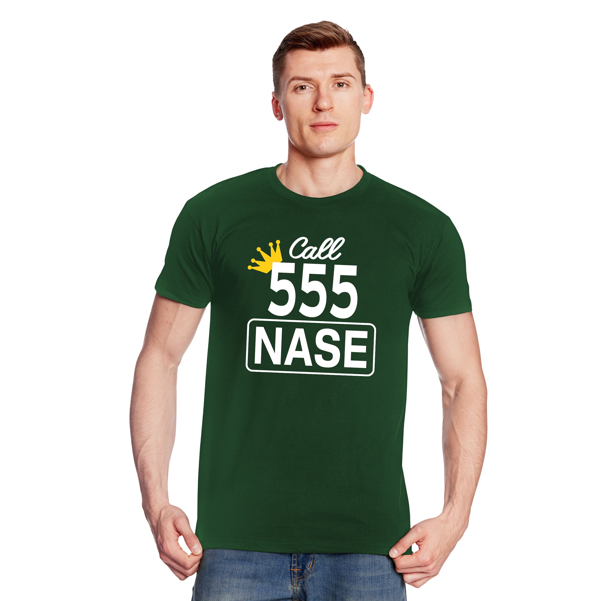 Zdjęcie produktu Call 555 Nose T-Shirt dla fanów King of Queens zielony