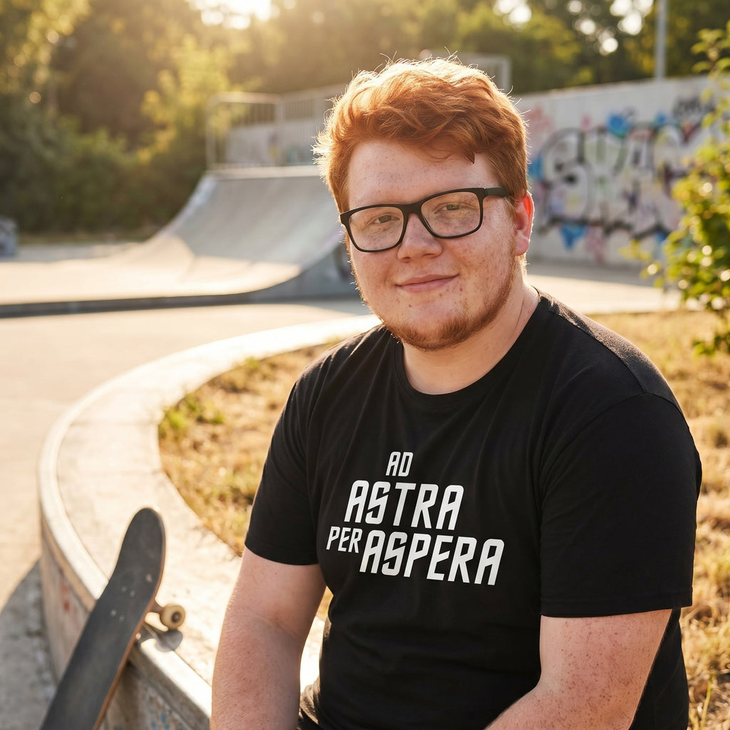 Zdjęcie produktu Ad Astra Per Aspera T-Shirt dla fanów Star Trek czarne