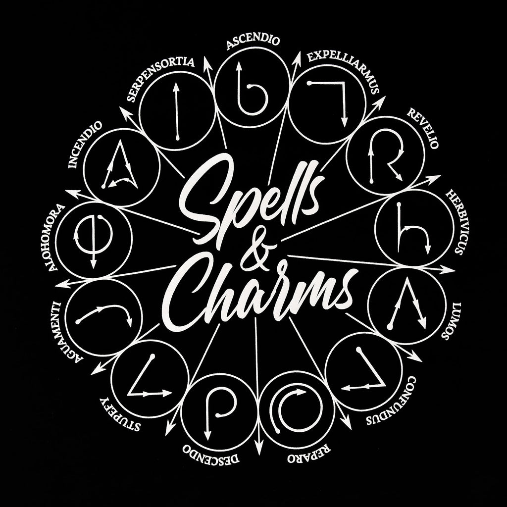 Product image Harry Potter - Spells And Charms T-Shirt Black