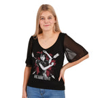 Zdjęcie produktu Wednesday - Koszulka Macabre Love z motylkowymi rękawami