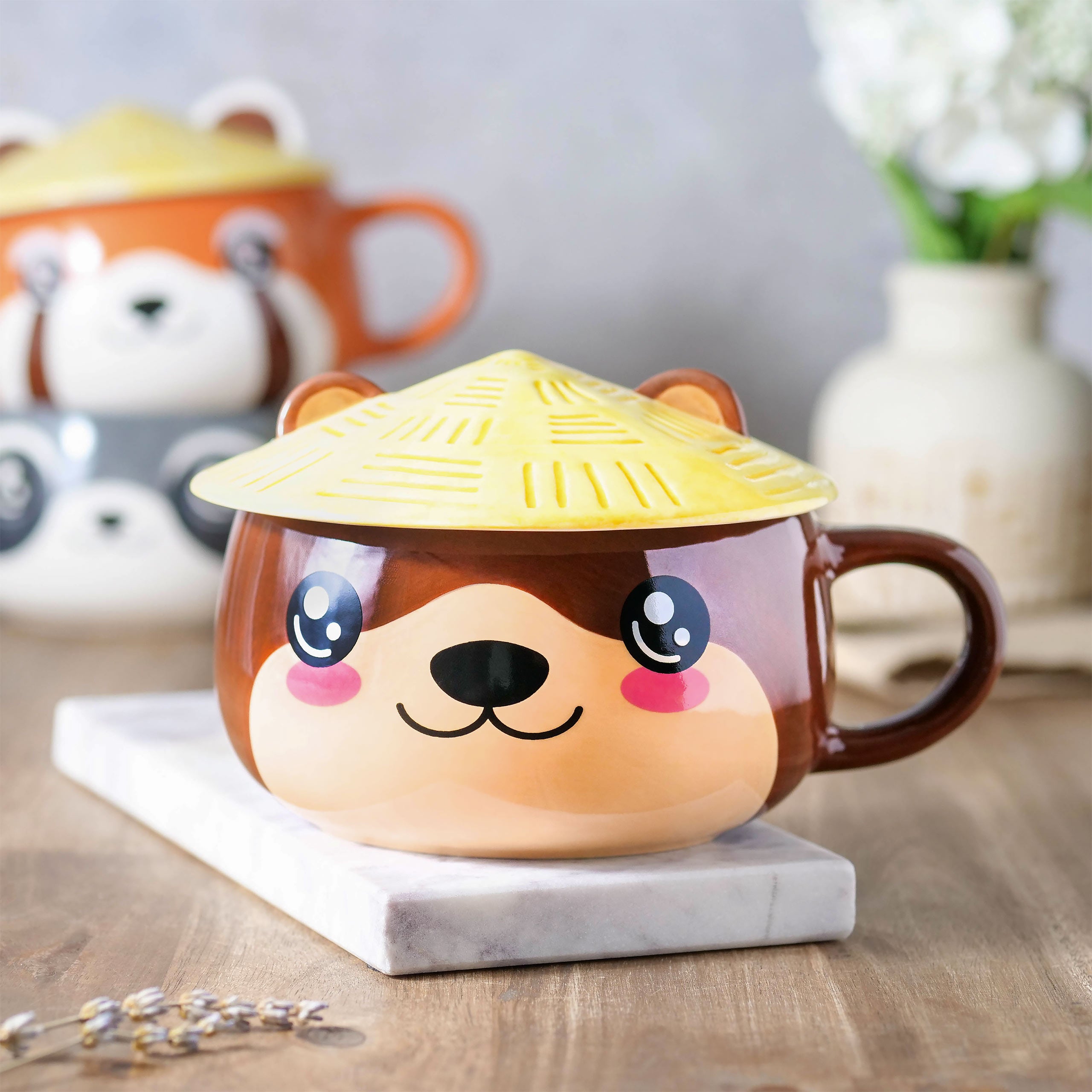 Zdjęcie produktu Kubek Otter Kawaii z pokrywką dla fanów anime