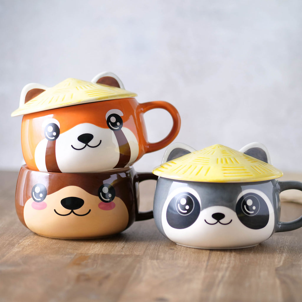 Product image Red Panda Kawaii Mug with Lid for Anime Fans