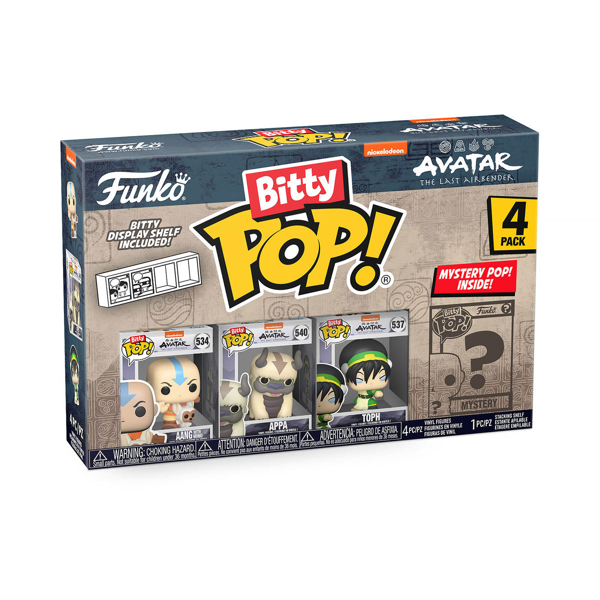 Zdjęcie produktu Avatar: Legenda Aanga - Zestaw figurek Funko Bitty Pop 4 sztuki Seria 1