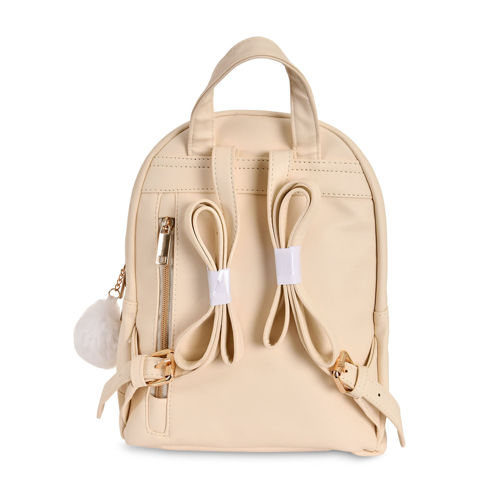 Product image Ilustrata - Dark Ramen Backpack with Pom Pom Pendant beige