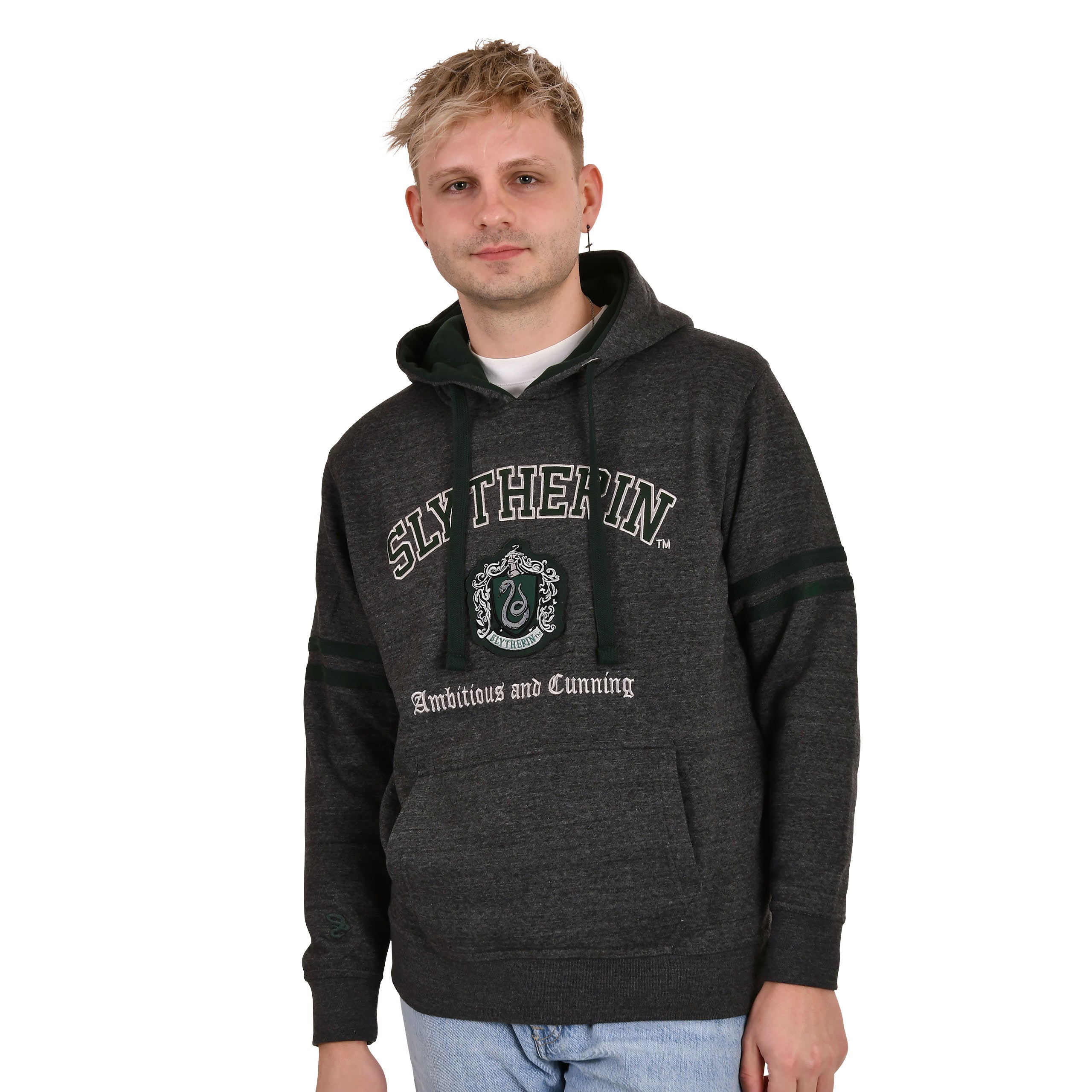 Zdjęcie produktu Harry Potter - Slytherin Herb Premium Bluza z Kapturem Szara